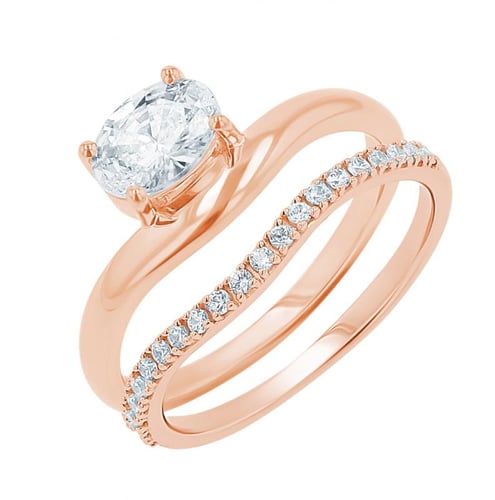 Set atypických prstýnků s diamanty Celeste