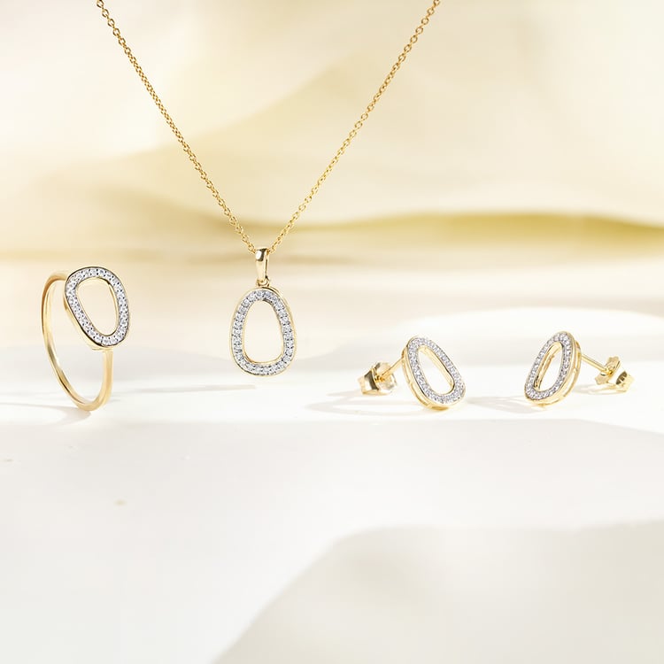 Zlaté náušnice s lab-grown diamanty Joanie 163620