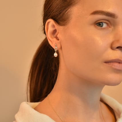 Perlové náušnice s diamanty Faatina