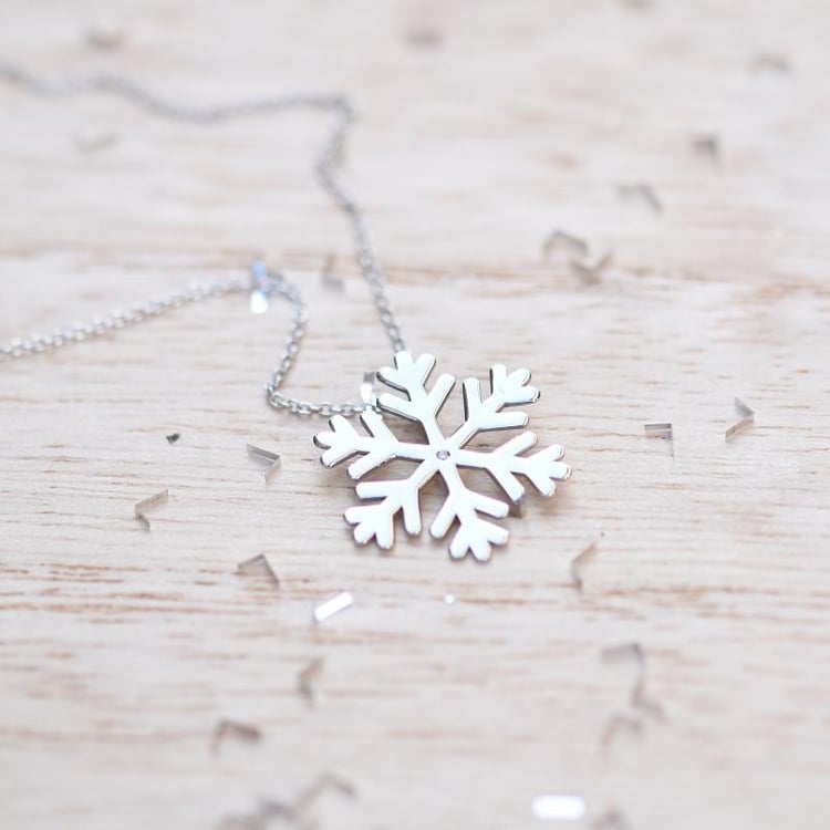 Zlatý náhrdelník vločka 51191