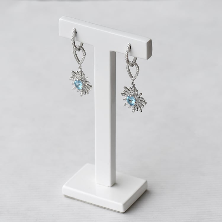 Topazové zlaté náušnice 73213