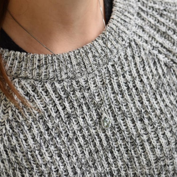 Stříbrný náhrdelník s 2.50ct ametystem 38456