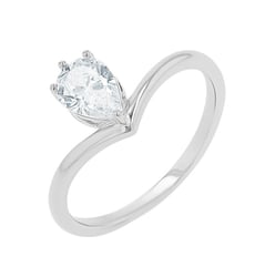 Vykrojený zásnubní prsten s pear diamantem Ingrid