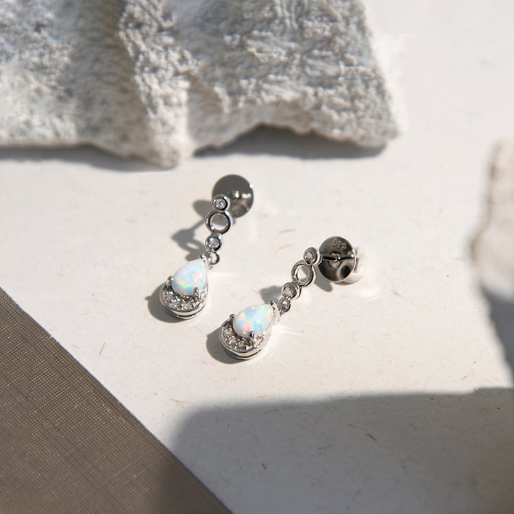 Opálové náušnice ze stříbra Danie 109307