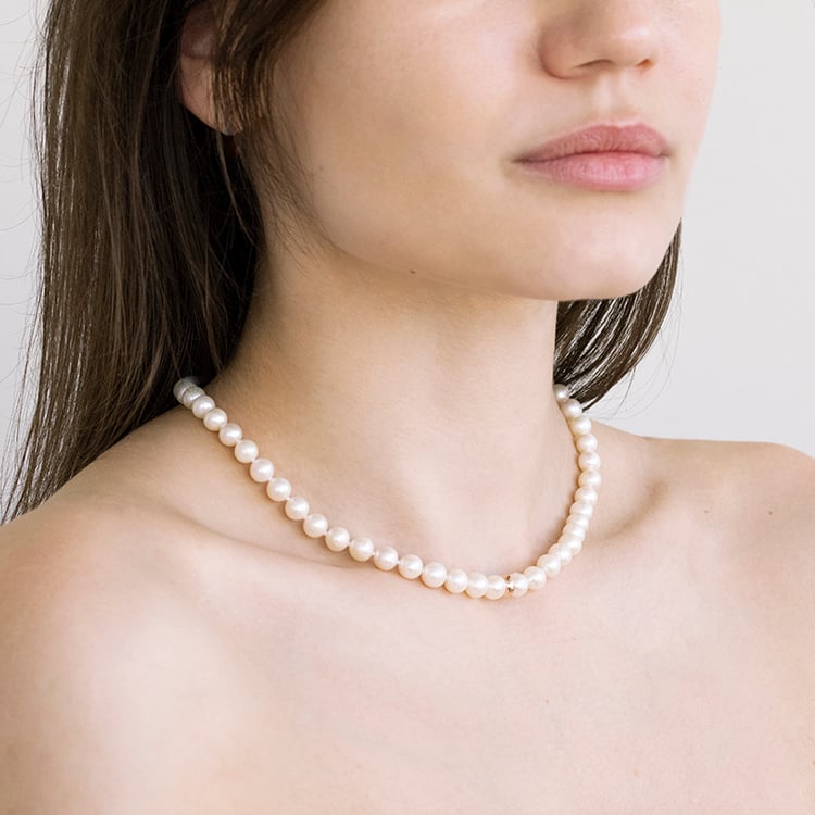 Stříbrný perlový náhrdelník Kester 112142