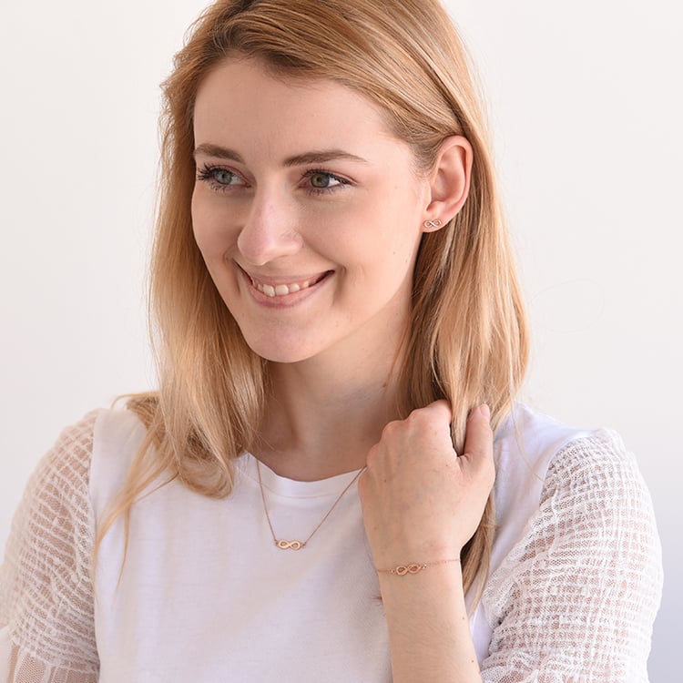 Náramek z růžového zlata 62348