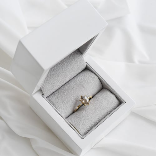 Prsten s hexagon salt and pepper diamantem Justine