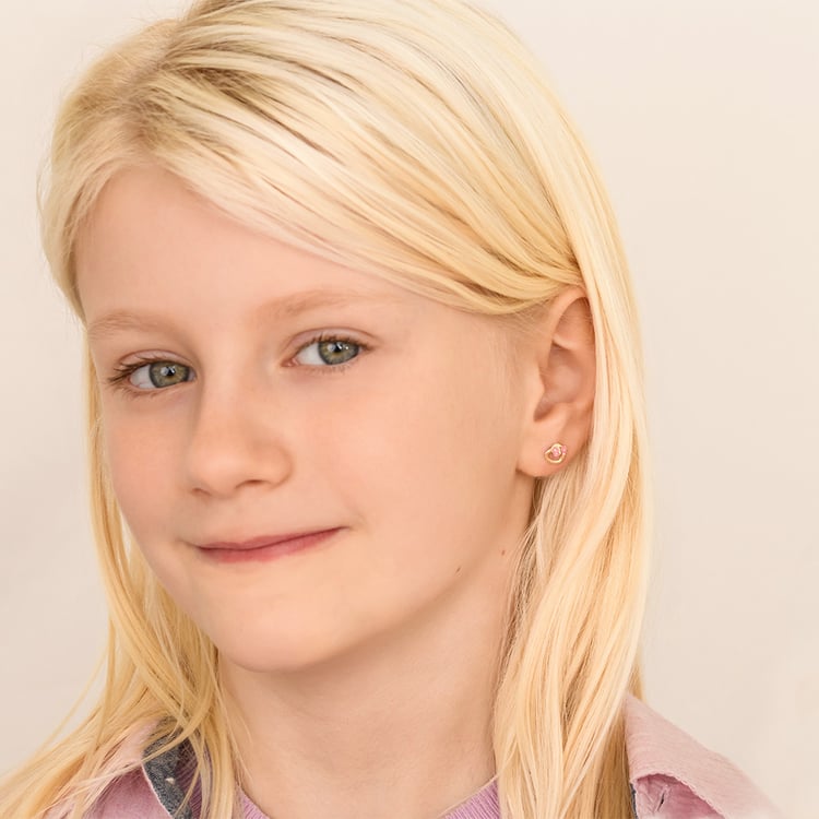 Dětské náušnice ze zlata s motýlkem Lady 164356