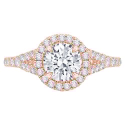 Zásnubní prsten v halo stylu s lab-grown diamanty Tribeca