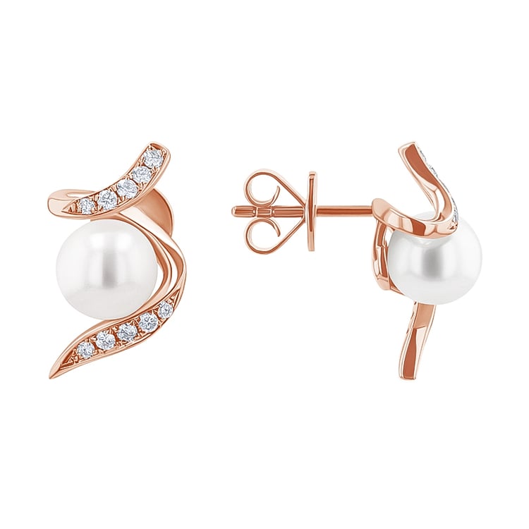 Náušnice s perlou a diamanty Durga 137385