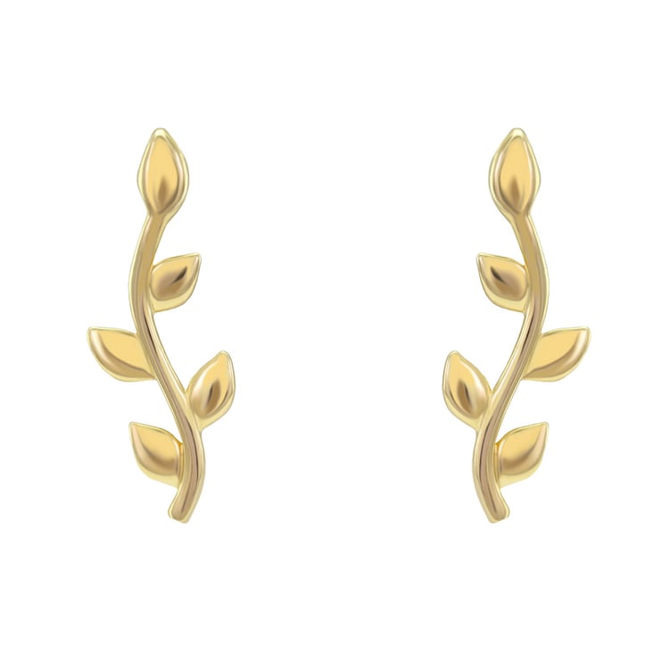 Zlaté náušnice climber 36806