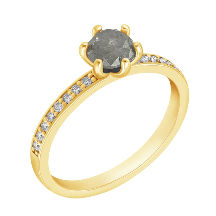 Prsten s šedým diamantem 73562