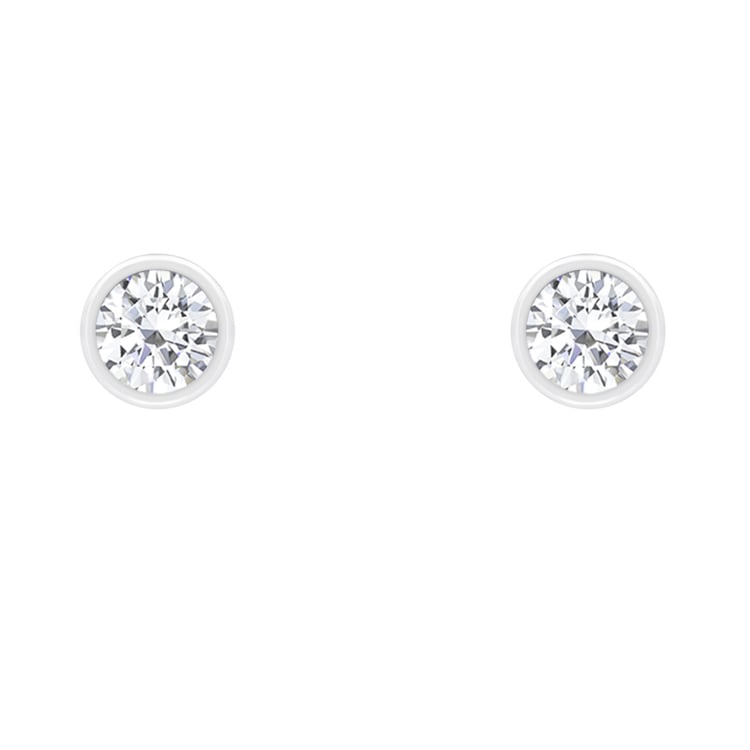 Bezel náušnice s diamanty Jehan