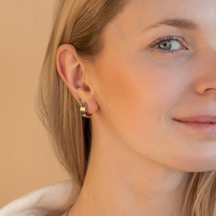 Stříbrné kruhové náušnice Padma 99134