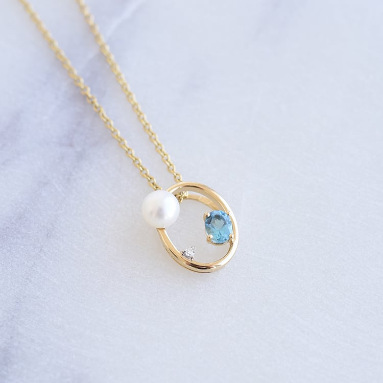 Kolekce šperků s perlami, švýcarskými topazy a diamanty Arlene 103568