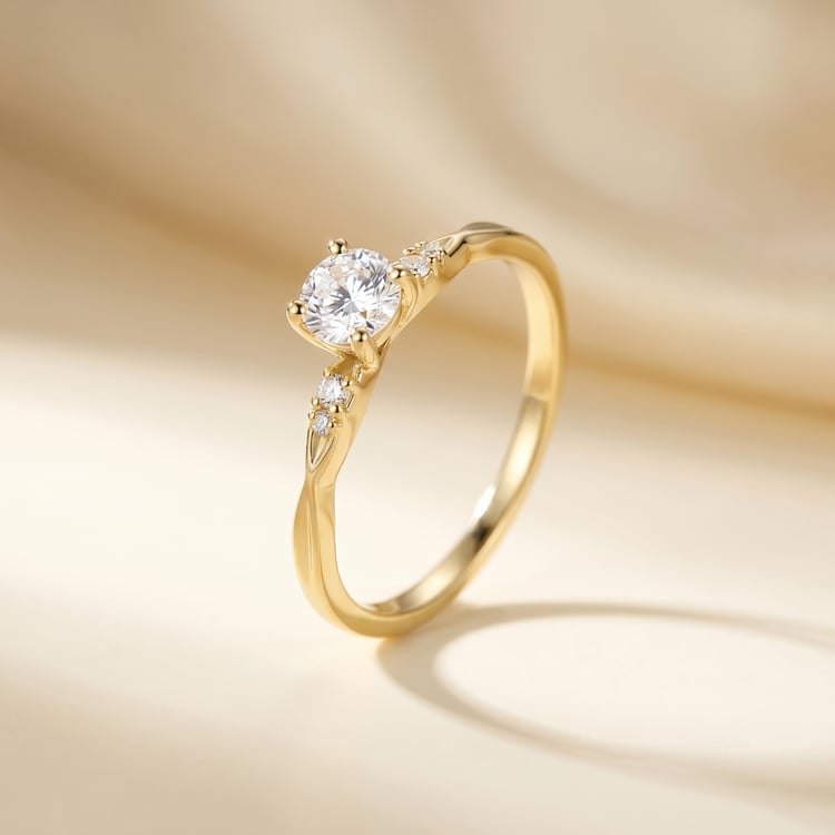 Zásnubní prsten s výběrem písmene a diamanty Mileva 166788