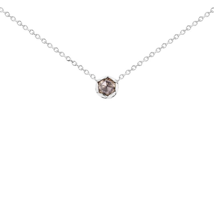 Minimalistický náhrdelník se salt and pepper diamantem Ameera 99826