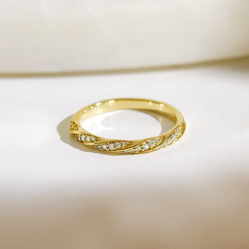 Propletený eternity prsten s lab-grown diamanty Frances