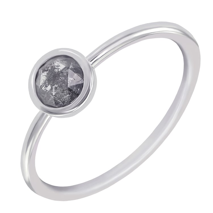 Prsten se salt and pepper diamantem