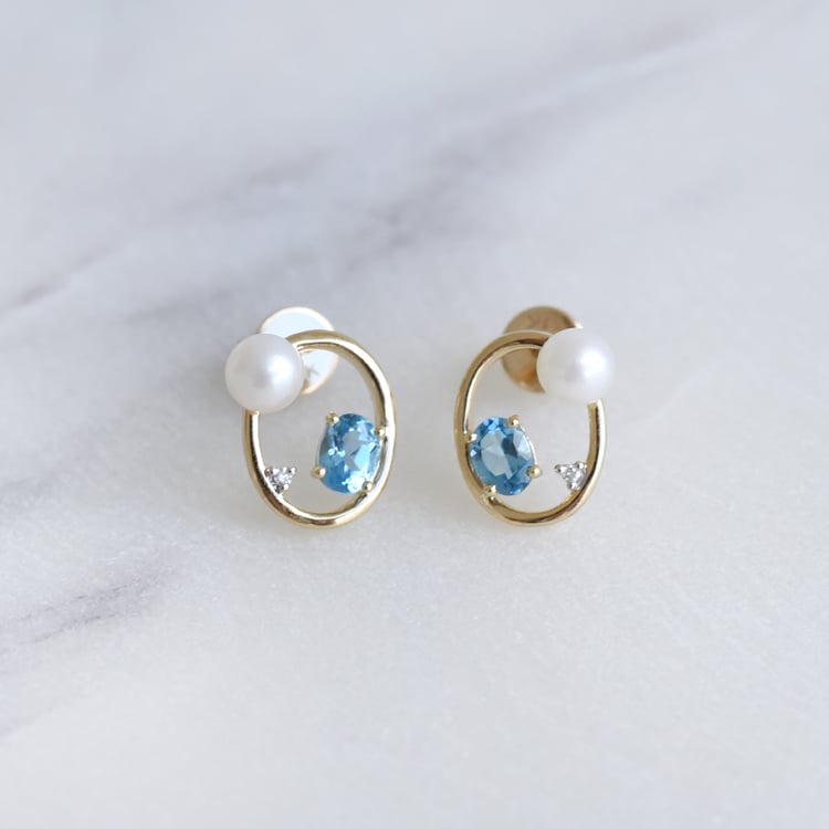 Kolekce šperků s perlami, švýcarskými topazy a diamanty Arlene 103565