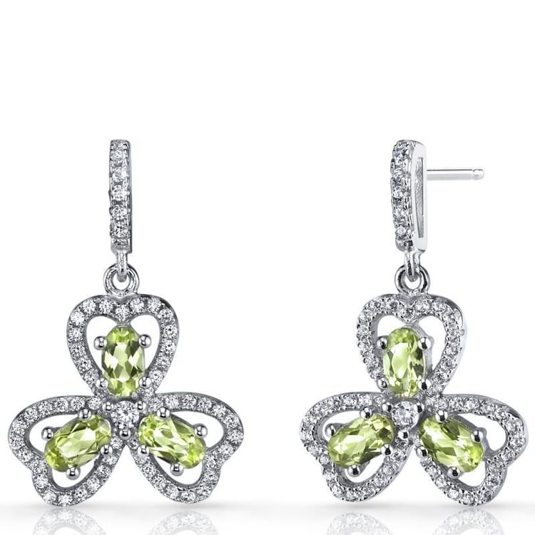 Trojlístkové náušnice s kubickými zirkony Kristie