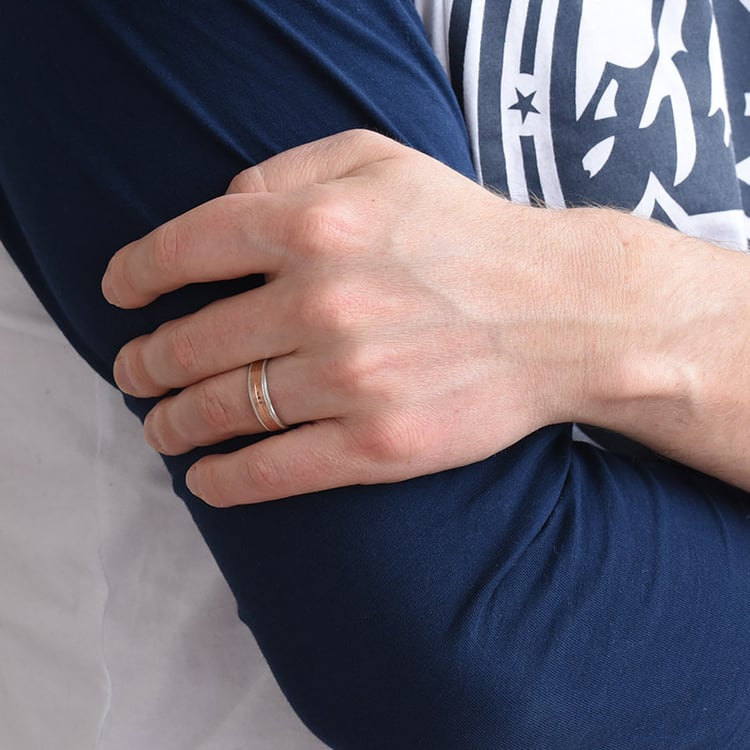 Pánský snubní prsten ze zlata 76989