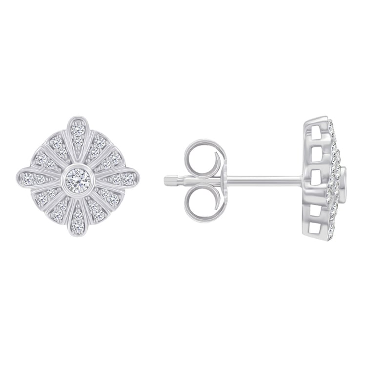 Stříbrné náušnice plné lab-grown diamantů Jodene 104058