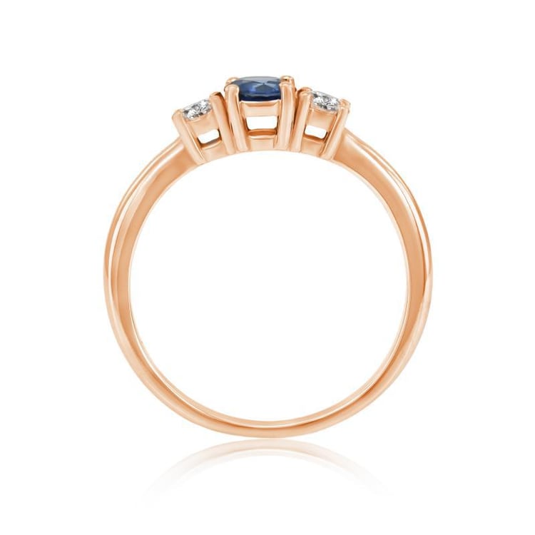 Zásnubní prsten s modrým safírem 17884