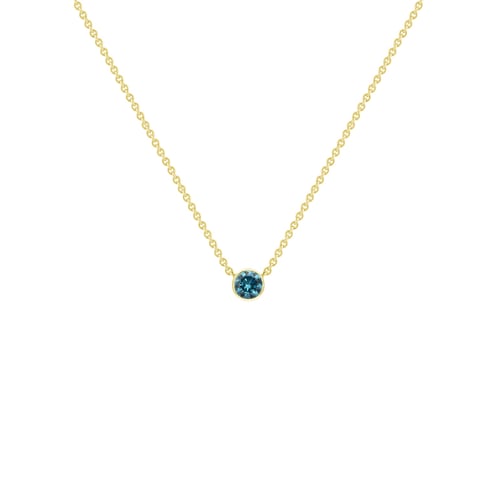 Stříbrný minimalistický náhrdelník s modrým diamantem Glosie