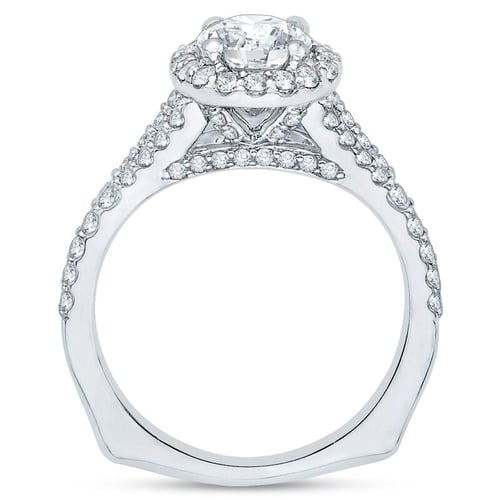 Romantický zásnubní prsten v halo stylu s diamanty Tribeca