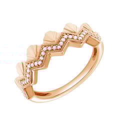 Moderní zlatý prsten s lab-grown diamanty Peder