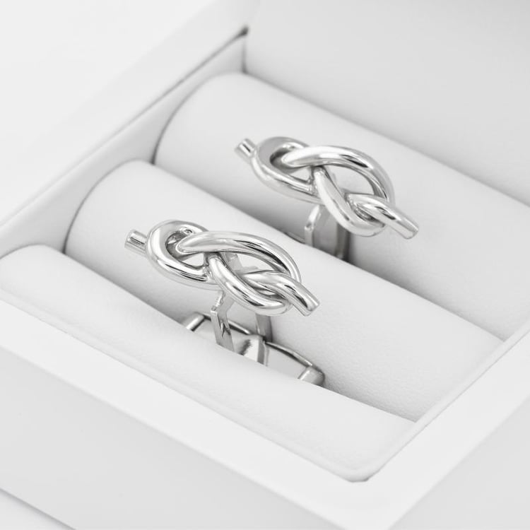 Stříbrné manžetové knoflíčky s uzlem Knot 35995
