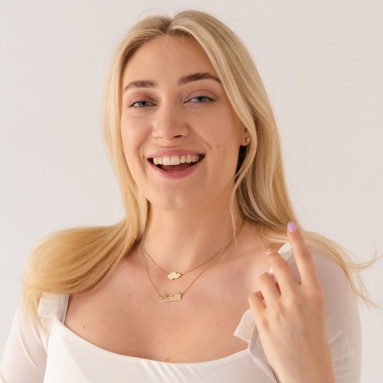 Stříbrný náhrdelník města Praha 107081