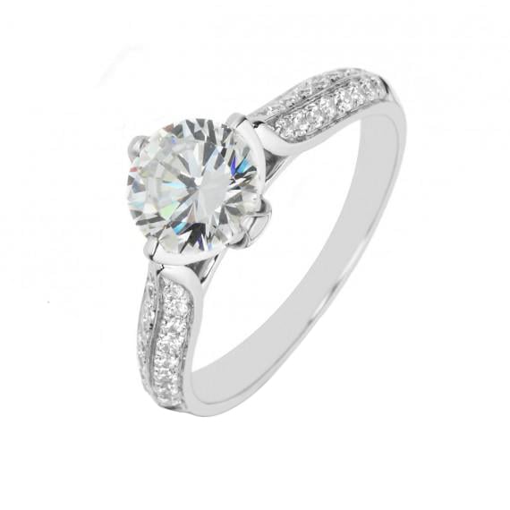 Platinový prsten Poly