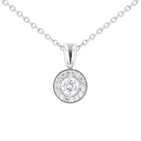 Halo přívěsek s moissanity a diamanty Merryn