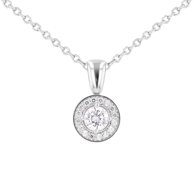 Halo přívěsek s moissanity a diamanty Merryn