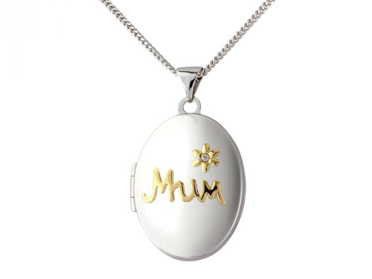 Stříbrný medailon Mum