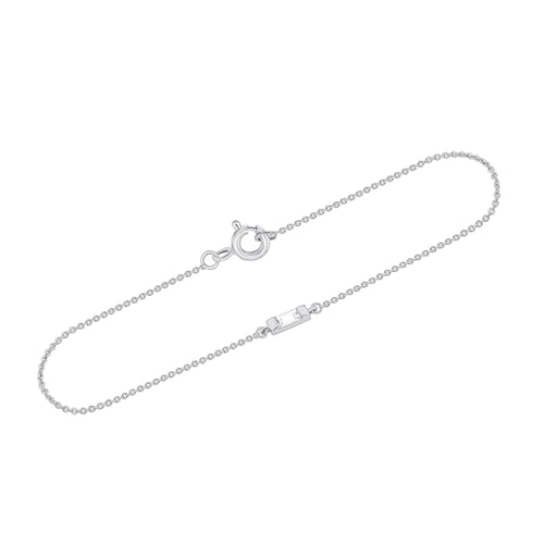 Minimalistický zlatý náramek s bílým safírem Serafina