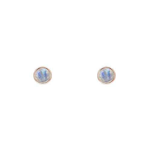 Minimalistické bezel náušnice s měsíčními kameny Tofine