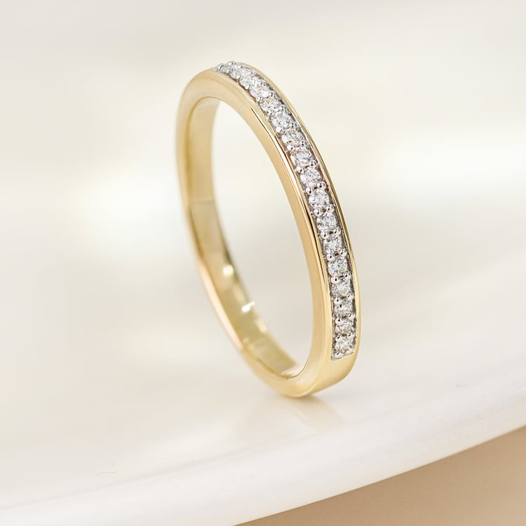 Zlatý prsten s lab-grown diamanty Becki 162578