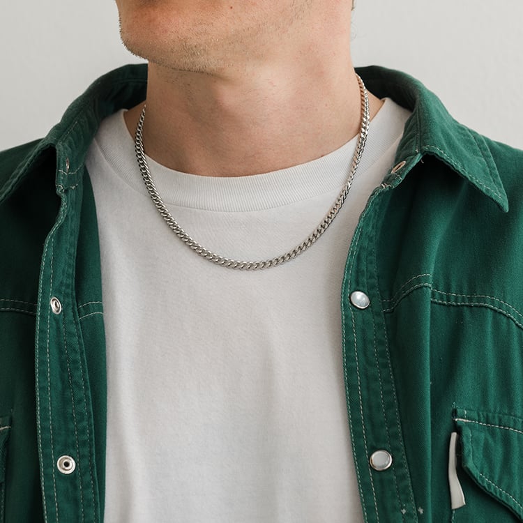 Panzer řetízek 50 cm ze stříbra 129906