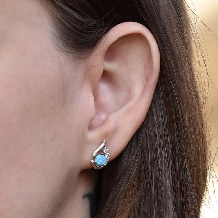 Náušnice s opály 14662