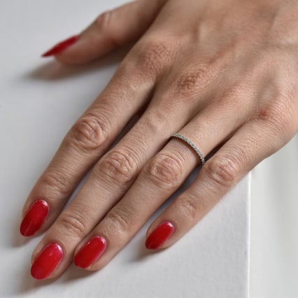 Eternity prsten ze zlata s 1.25 mm lab-grown diamanty Adva