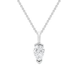 Minimalistický přívěsek ze zlata s diamantem ve tvaru pear Malena