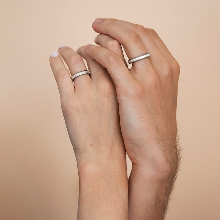 Snubní prsteny z titanu a zlata Raihan 107533