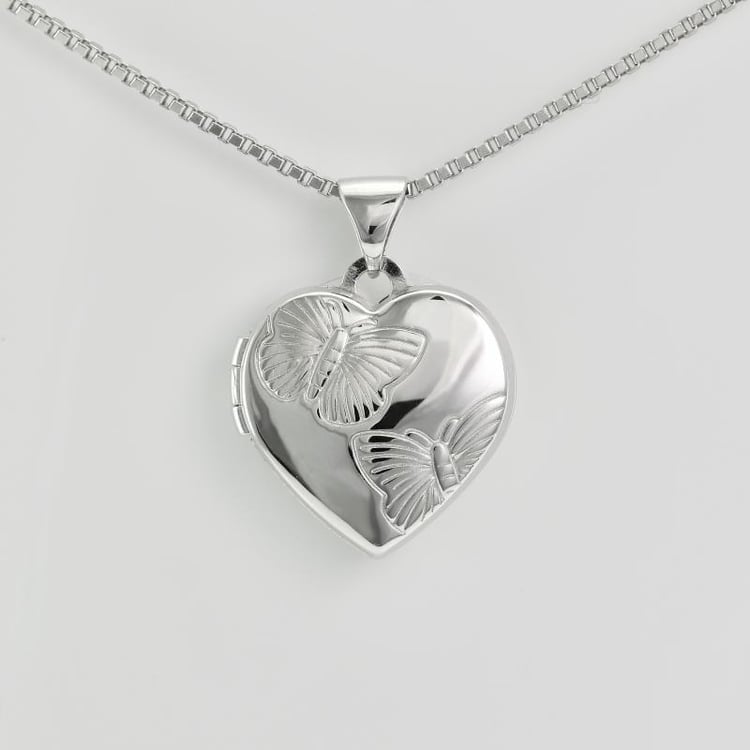 Náhrdelník stříbrné srdce 18550