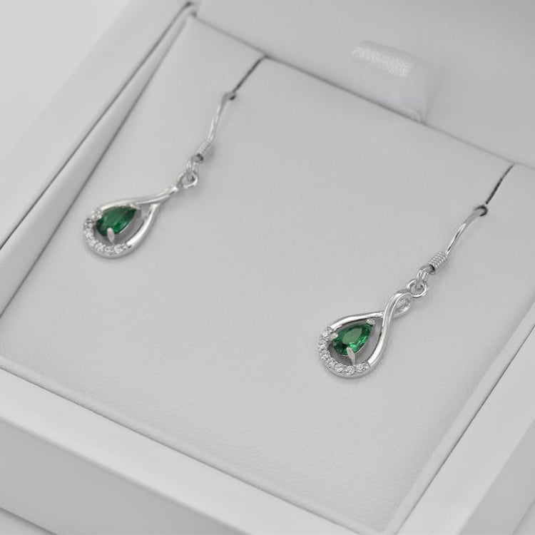 Visací stříbrné náušnice 26622