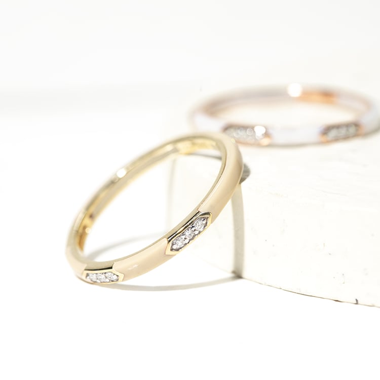 Keramický prsten s diamanty Nola 127595