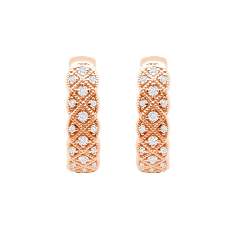 Zlaté kruhové náušnice s diamanty Laura 160929