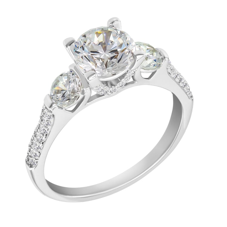 Zlatý prsten plný diamantů